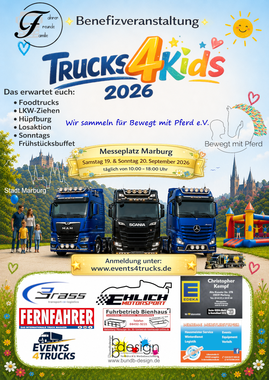 Plakat zur Trucks4Kids-Anmeldung